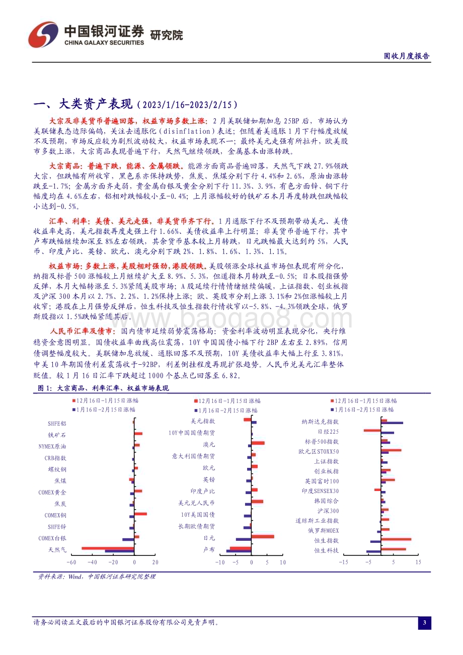 20230216-中国银河-2023年2月月中报告_国际美加息预期扰动_国内经济开局良好_22页_1mb.pdf_第3页