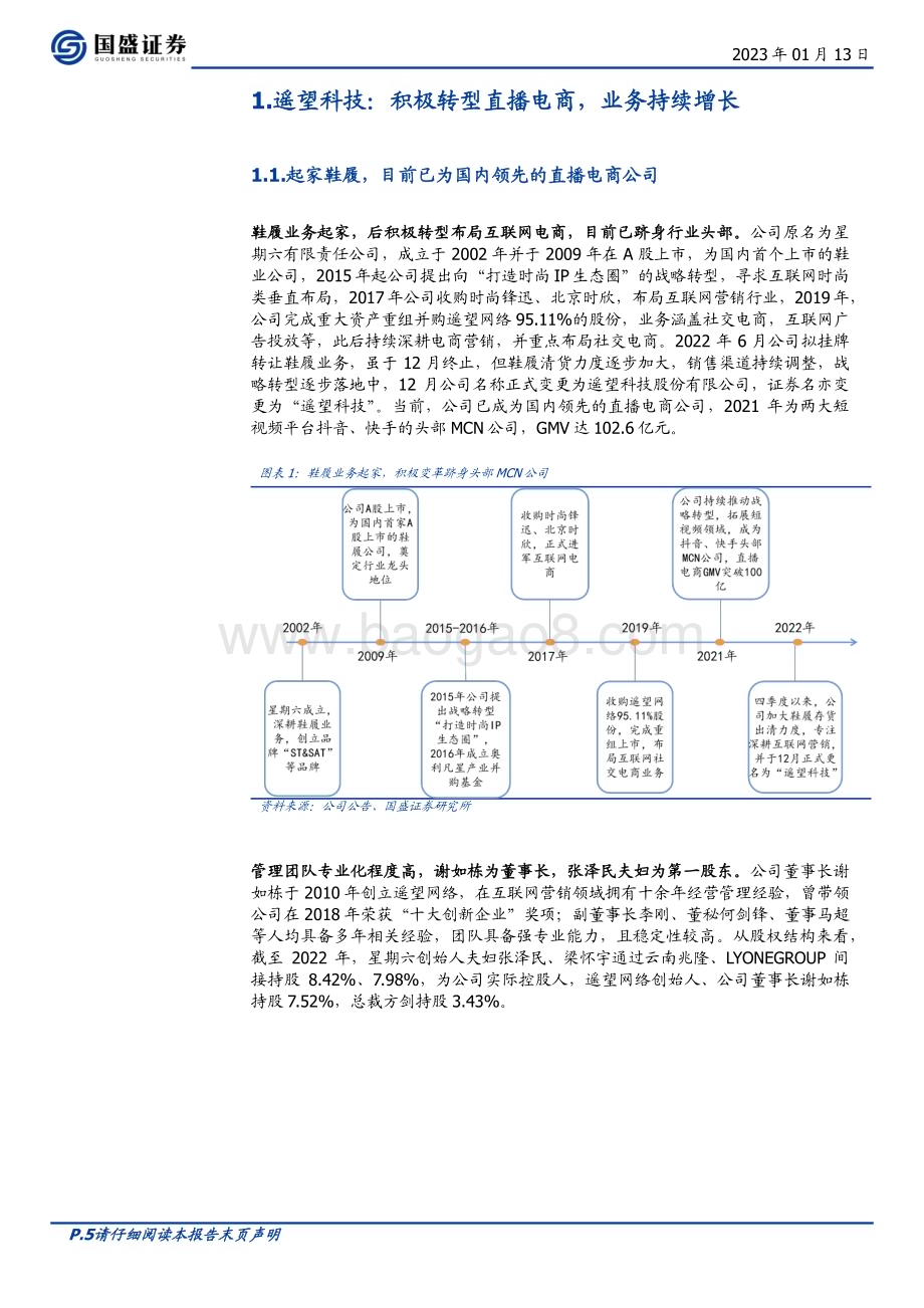 深度报告-20230113-国盛证券-遥望科技-002291.SZ-直播电商龙头持续扩张_数字化助力长期发展_24页_2mb.pdf_第5页
