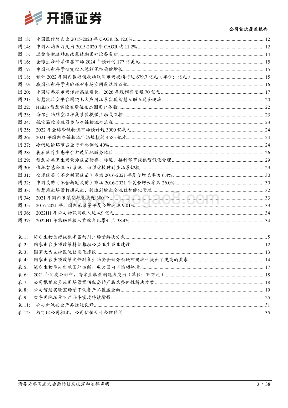 深度报告-20230103-开源证券-海尔生物-688139.SH-公司首次覆盖报告_围绕_生命科学和医疗创新_新战略_应用场景综合解决方案助力公司打造高速成长曲线_38页_2mb.pdf_第3页