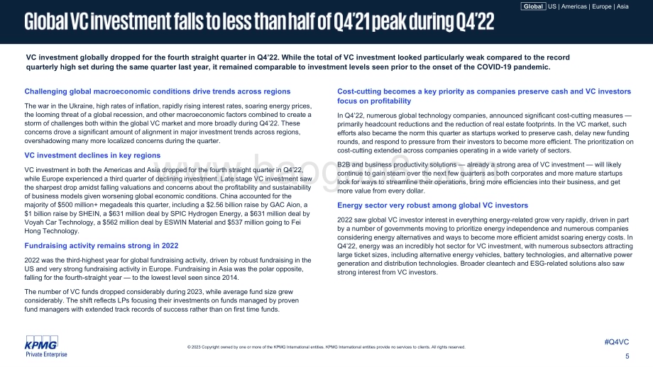 毕马威：2022年Q4全球风险投资报告_95页_3mb (1).pdf_第5页