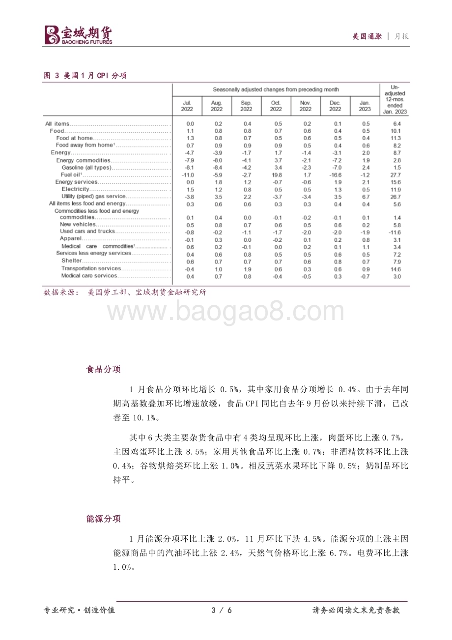 20230215-宝城期货-美国通胀报告_1月通胀回落不及预期_6页_728kb (1).pdf_第3页