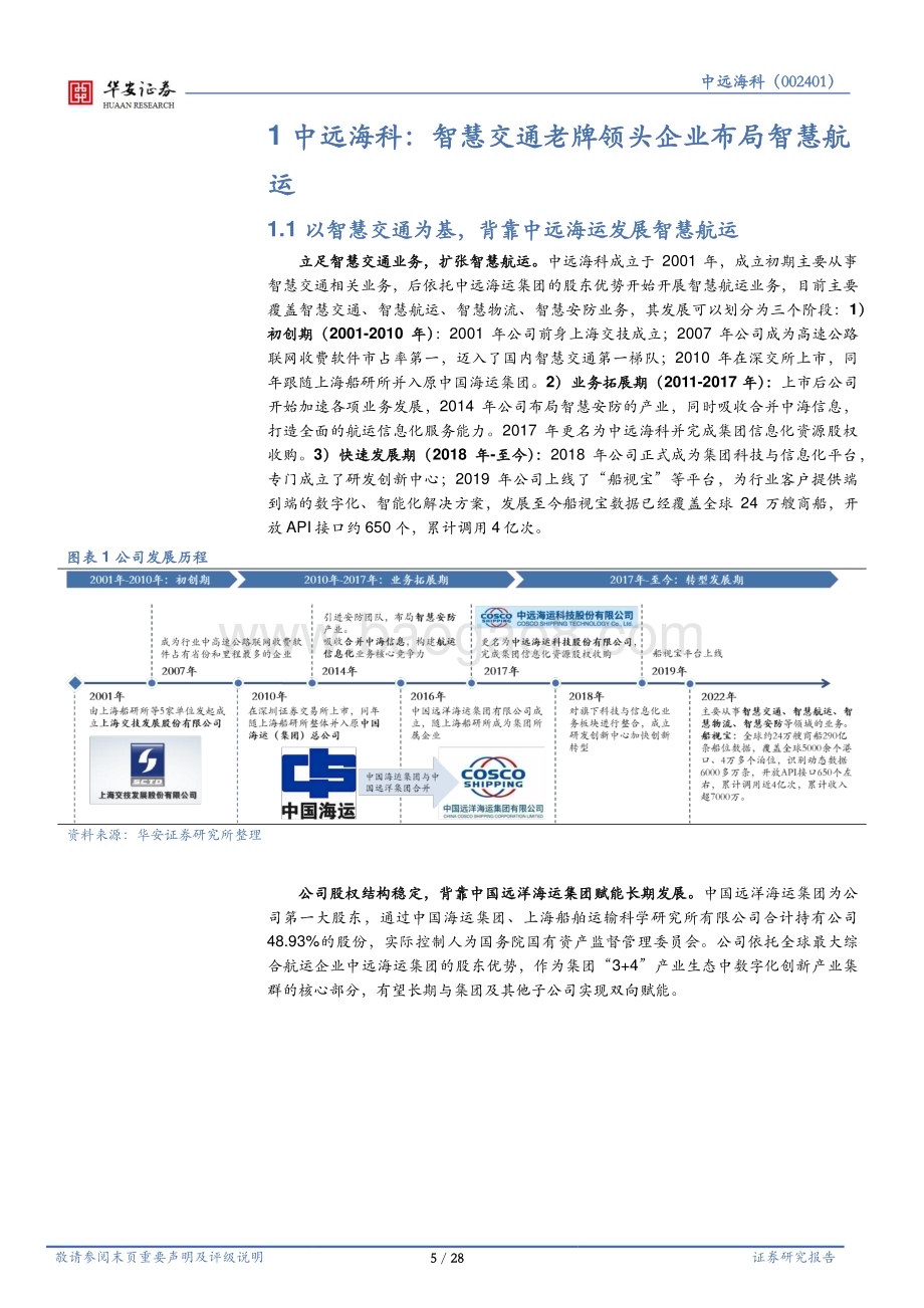 深度报告-20230118-华安证券-中远海科-002401.SZ-背靠中国远洋海运_拓展智慧航运_28页_2mb.pdf_第5页