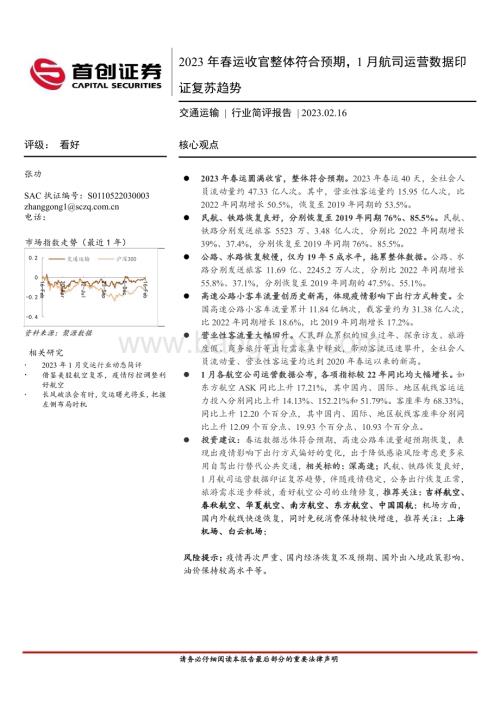 20230216-首创证券-交通运输行业简评报告_2023年春运收官整体符合预期_1月航司运营数据印证复苏趋势_5页_428kb.pdf