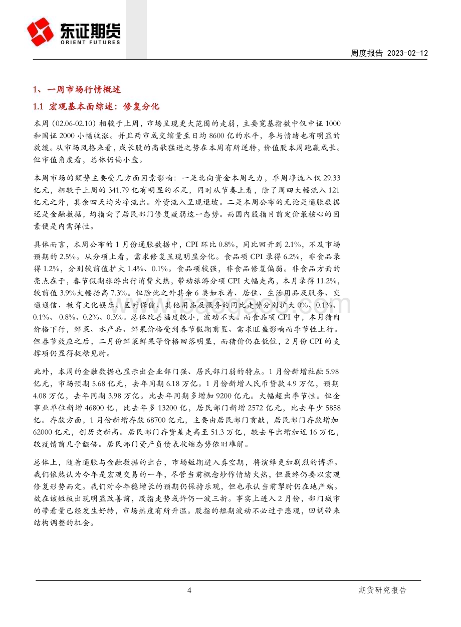 20230212-东证期货-股指期货周度报告_基本面拉锯_股指缩量回调_16页_5mb (1).pdf_第4页