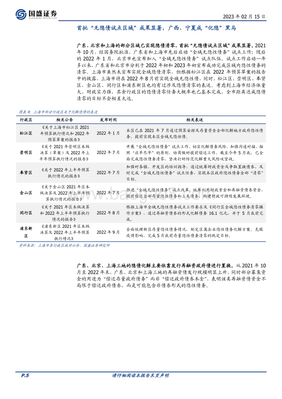 20230215-国盛证券-固定收益专题_从各地预算报告看化债_13页_524kb.pdf_第5页