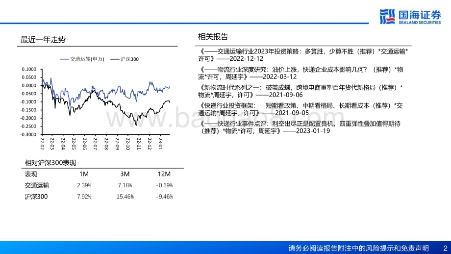 20230202-国海证券-交通运输行业专题报告_配置比例略增_疫后复苏成布局主线——2022Q4交运机构持仓分析_22页_797kb.pdf_第2页