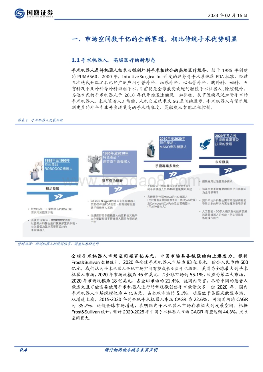 深度报告-20230216-国盛证券-机械设备行业深度_寻找中国的_达芬奇_国产手术机器人迎来产业化元年_33页_2mb.pdf_第4页