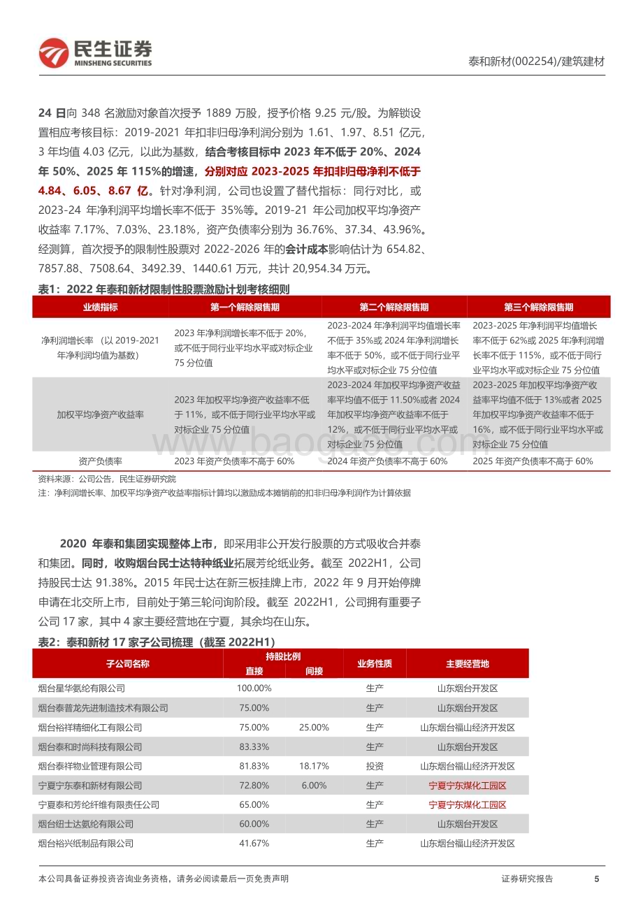 深度报告-20230128-民生证券-泰和新材-002254.SZ-深度报告_芳纶龙头_进击高端_使命必达_37页_4mb.pdf_第5页