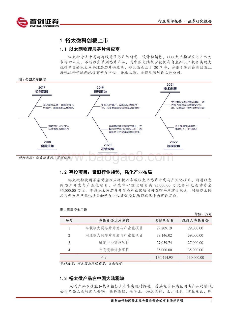 20230220-首创证券-电子行业简评报告_裕太微上市_关注稀缺标的投资机会_11页_626kb.pdf_第2页