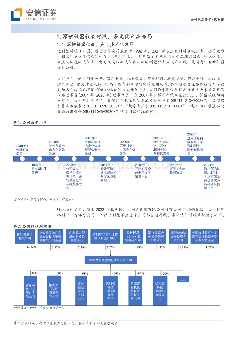深度报告-20230208-安信证券-优利德-688628.SH-仪器仪表景气度回暖_电子测量再迎新突破_22页_1mb (1).pdf_第5页