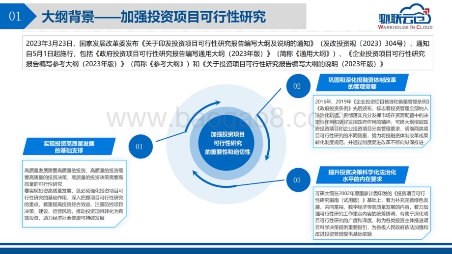 物联云仓：投资项目可行性研究报告编写大纲2023版解读_12页_6mb.pdf_第3页