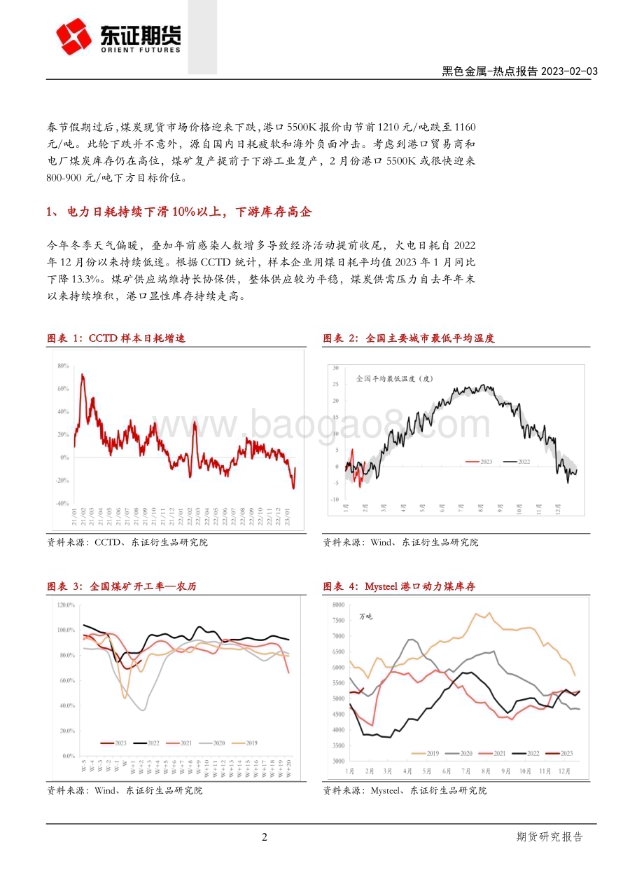 20230203-东证期货-黑色金属热点报告_节后煤价迅速回落_等待3月需求验证_6页_1mb (1).pdf_第2页