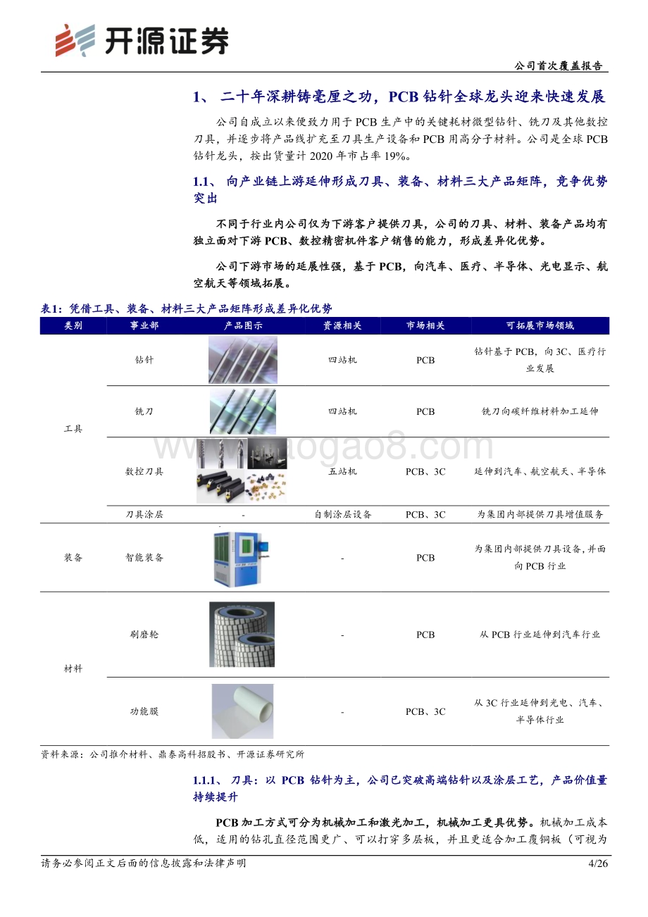 深度报告-20230116-开源证券-鼎泰高科-301377.SZ-公司首次覆盖报告_PCB微型刀具全球领导者_高端数控刀具一体化打开成长空间_26页_2mb.pdf_第4页