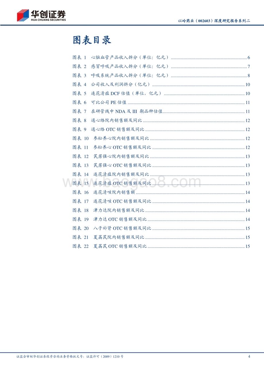 深度报告-20230423-华创证券-以岭药业-002603.SZ-深度研究报告系列二_估值探讨-当之无愧的中药创新龙头_分部计算价值显著低估_19页_1mb.pdf_第4页