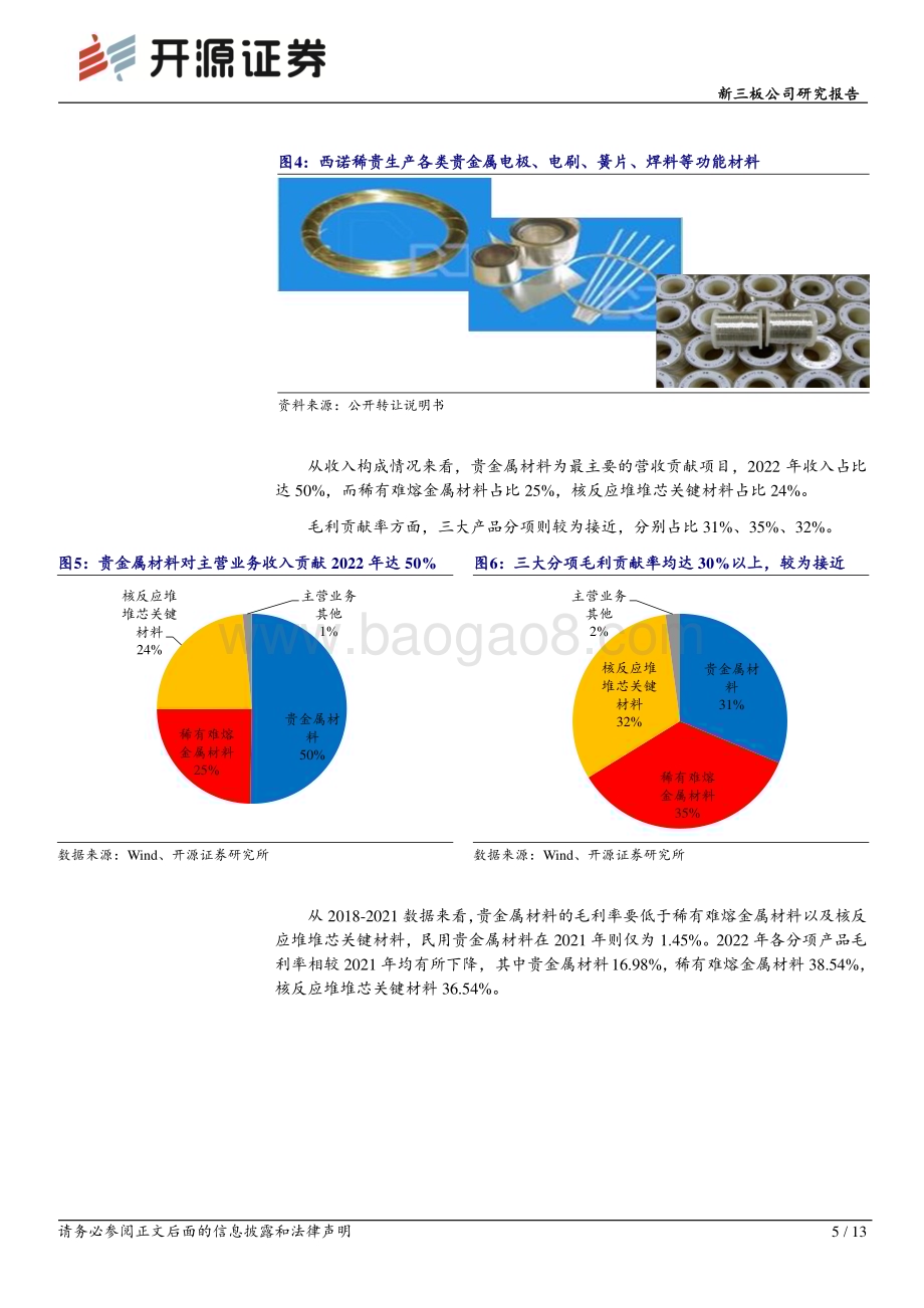 20230523-开源证券-西诺稀贵-873575.NQ-新三板公司研究报告_国内核电控制棒供应商_2022营收净利大增40__13页_1mb.pdf_第5页