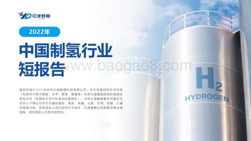 亿渡数据：2022年中国制氢行业短报告_18页_2mb.pdf