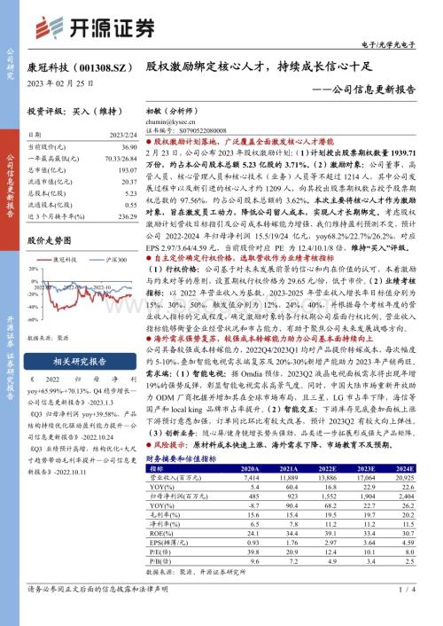 20230225-开源证券-康冠科技-001308.SZ-公司信息更新报告_股权激励绑定核心人才_持续成长信心十足_4页_432kb.pdf