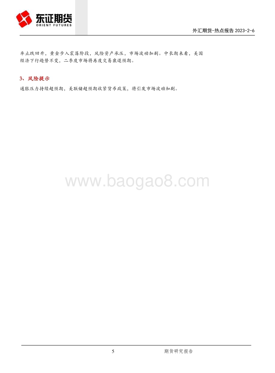 20230206-东证期货-外汇期货热点报告_美国1月非农强劲_美元指数止跌回升_7页_937kb (1).pdf_第5页