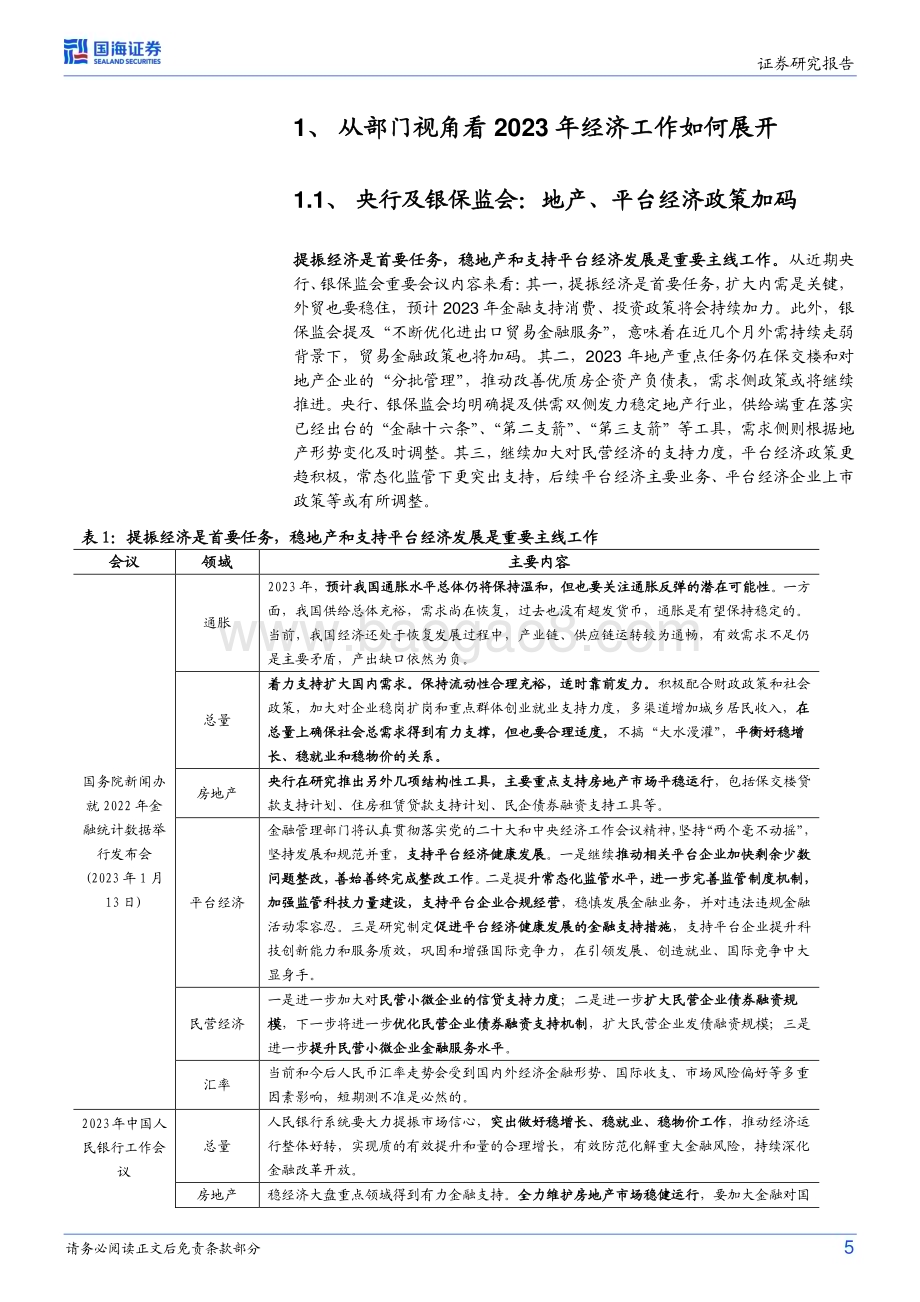 20230120-国海证券-国内政策与海外之声第22期_两个视角看2023年经济工作如何展开_15页_623kb.pdf_第5页