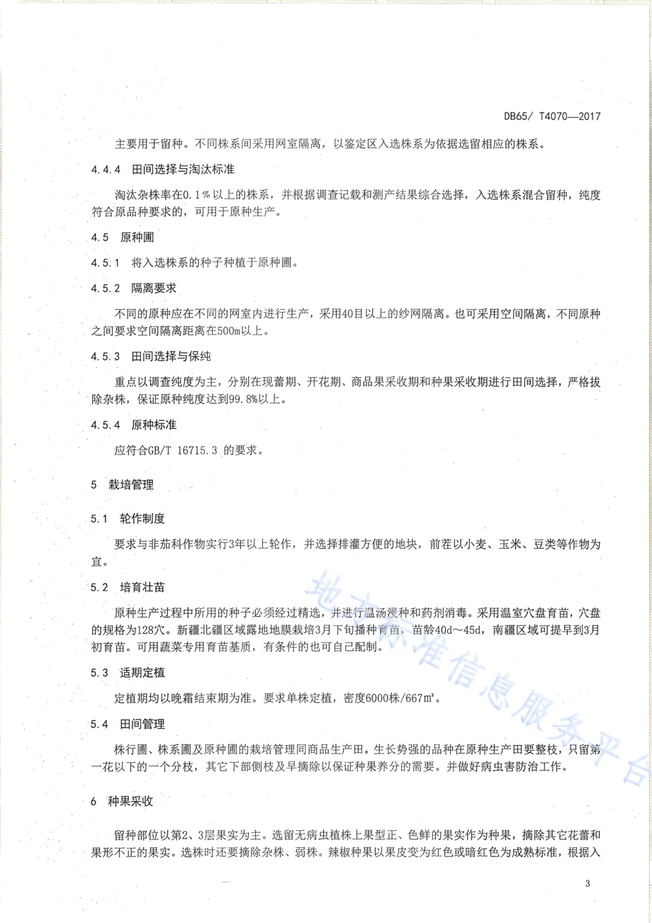 辣椒原种生产技术规程DB65／T 4070-2017.pdf_第5页