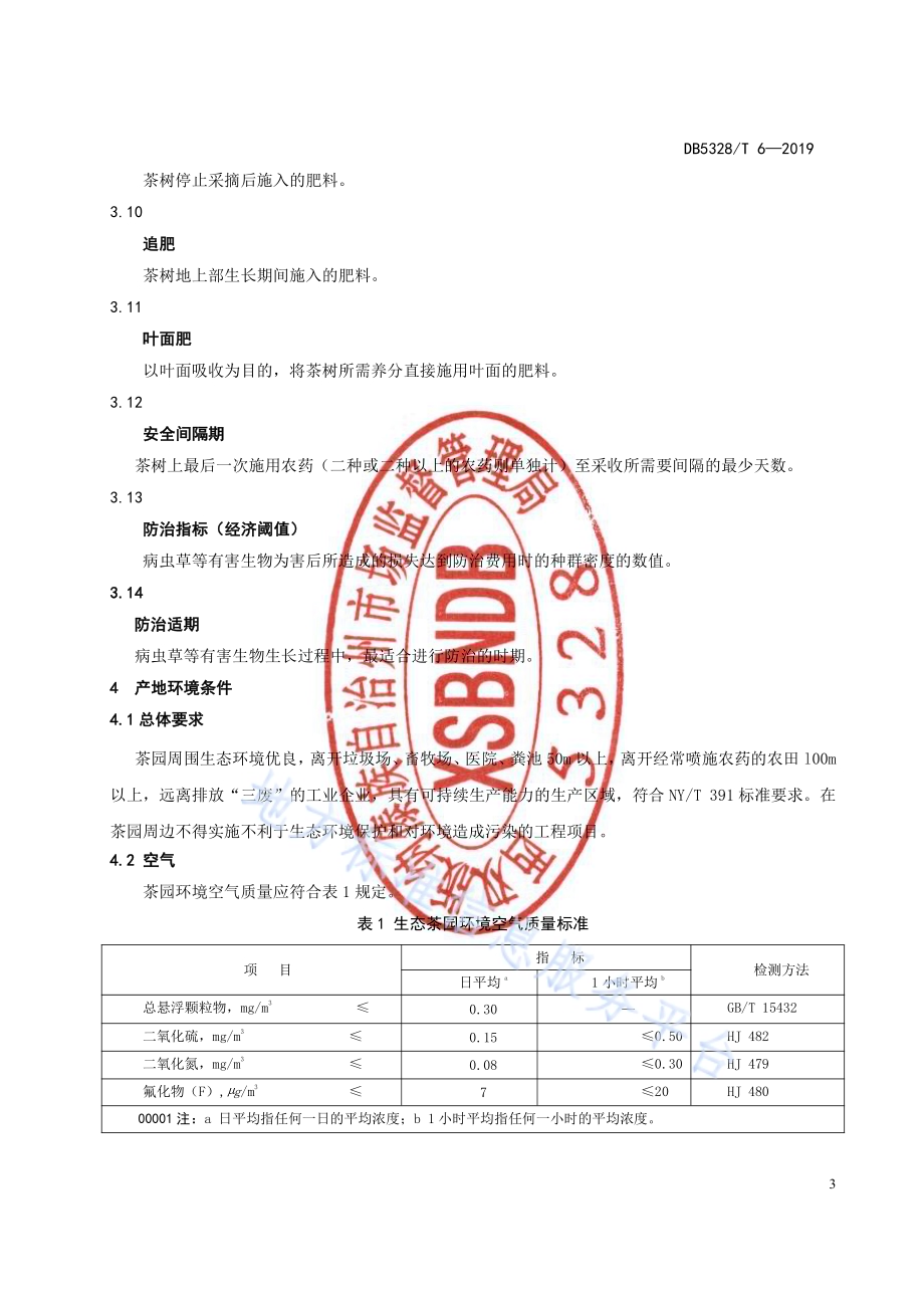 生态茶园建设技术规程DB532800／T 6-2019.pdf_第5页