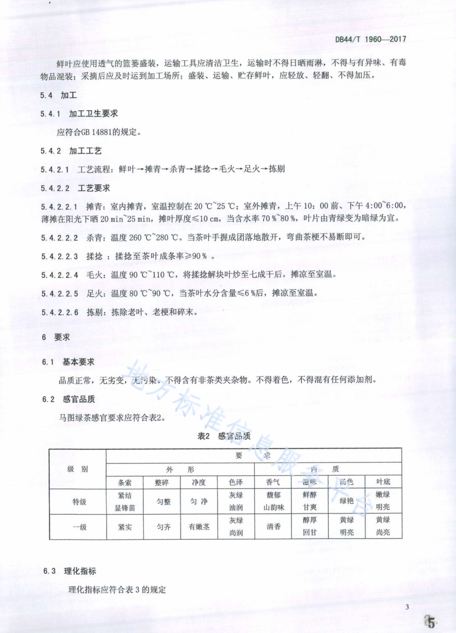 地理标志产品 马图绿茶DB44／T 1960-2017.pdf_第5页
