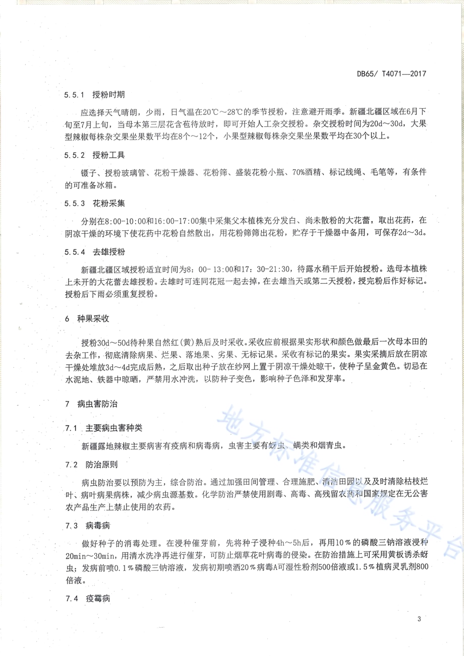 辣椒杂交种生产技术规程DB65／T 4071-2017.pdf_第5页