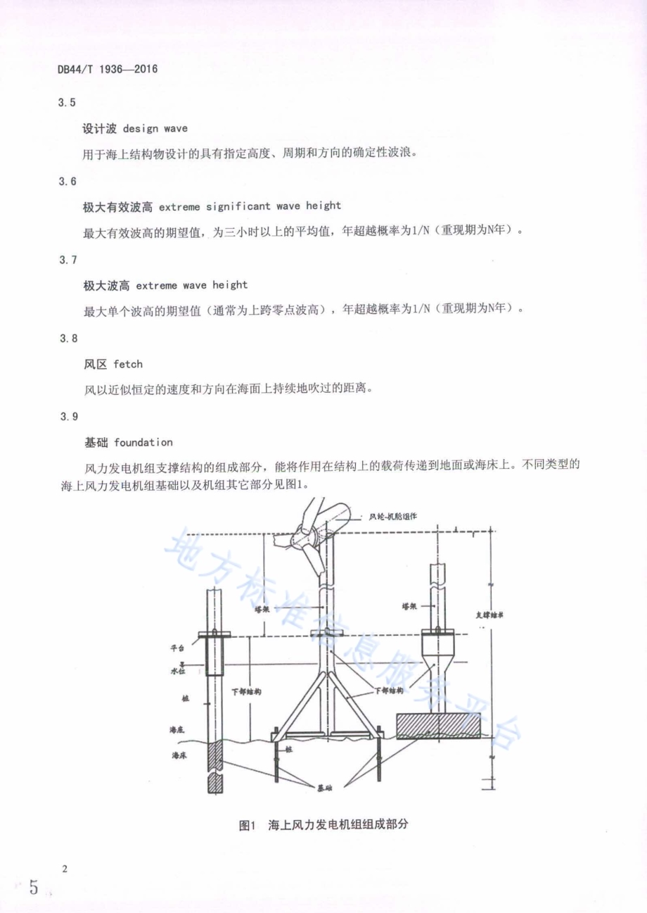 风力发电机组载荷设计规范DB44／T 1936-2016.pdf_第5页