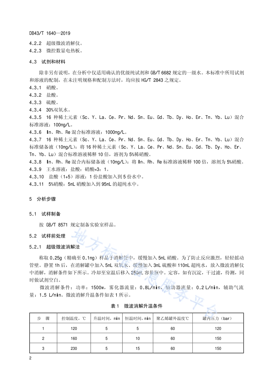 复混肥料（复合肥料）中16种稀土元素总量的测定 电感耦合等离子质谱法DB43／T 1640-2019.pdf_第5页