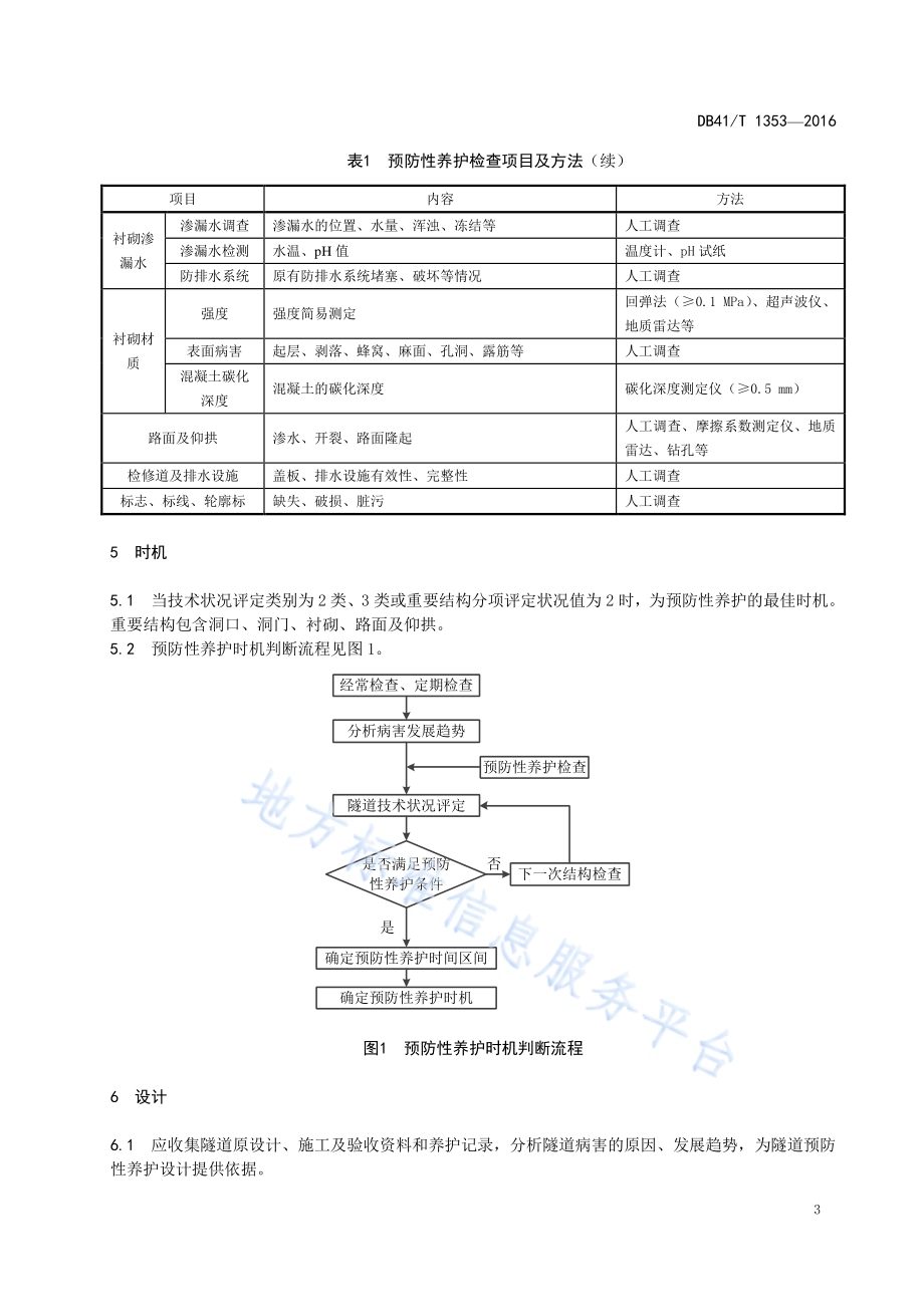 普通干线公路隧道预防性养护技术规范DB41／T 1353-2016.pdf_第5页