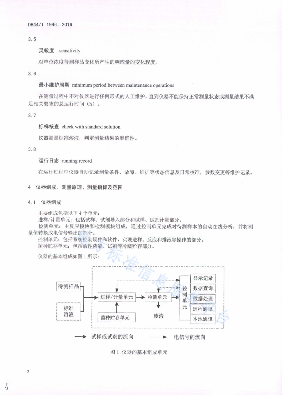 生物毒性水质自动在线监测仪技术要求 发光细菌法DB44／T 1946-2016.pdf_第4页