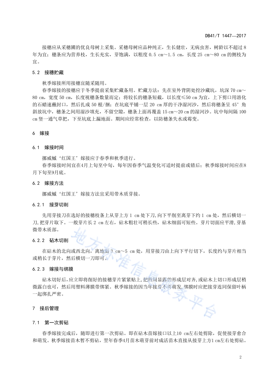 挪威槭‘红国王’嫁接育苗技术规程DB41／T 1447-2017.pdf_第4页