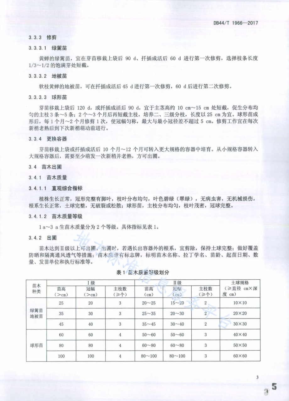 黄蝉和软枝黄蝉苗木培育与栽培技术规程DB44／T 1966-2017.pdf_第5页