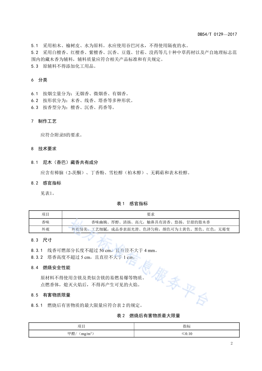 地理标志产品 尼木（吞巴）藏香DB54／T 0129-2017.pdf_第5页