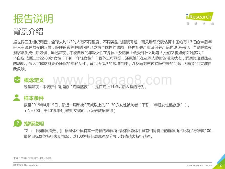 201966_艾瑞咨询_2019年中国年轻女性熬夜自救白皮书（41页）.pdf_第2页
