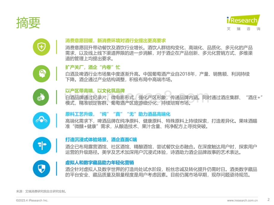 2023426_艾瑞咨询_艾瑞观潮-2023年中国酒品行业六大风向（29页）.pdf_第2页