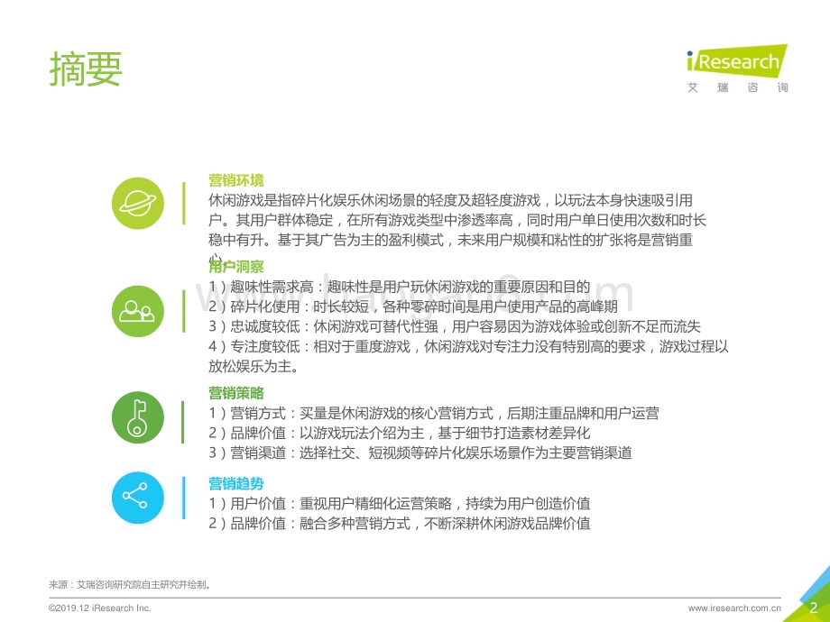 20191230_艾瑞咨询_2019年中国休闲游戏企业营销策略白皮书（37页）.pdf_第2页