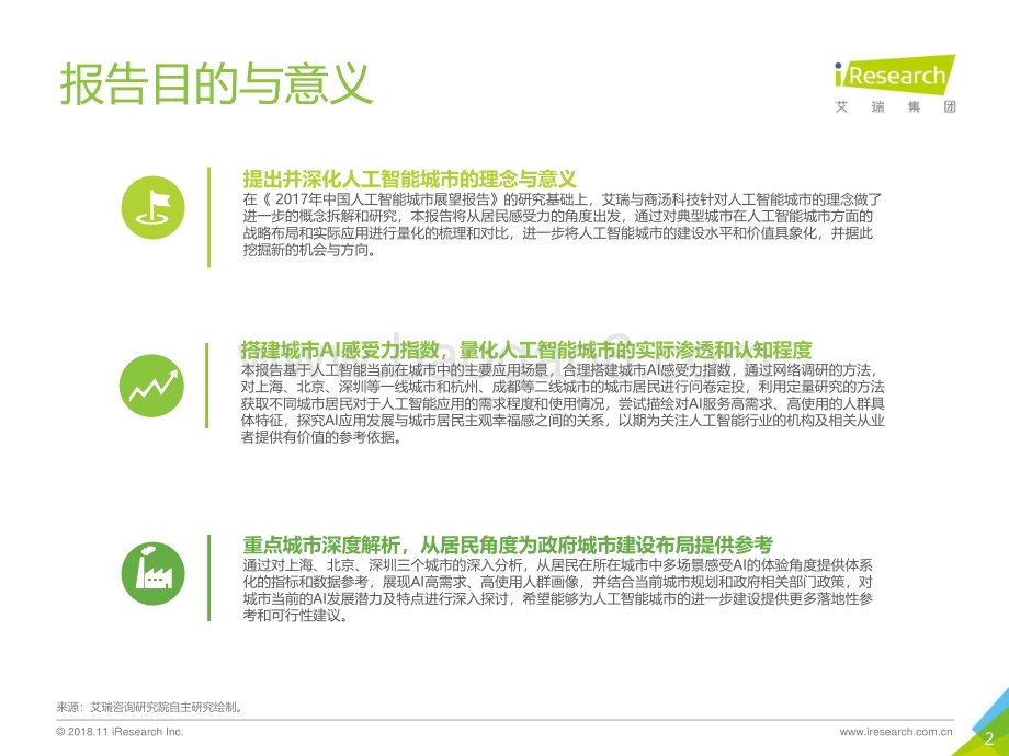 20181121_艾瑞咨询_2018年中国人工智能城市感受力指数报告（82页）.pdf_第2页