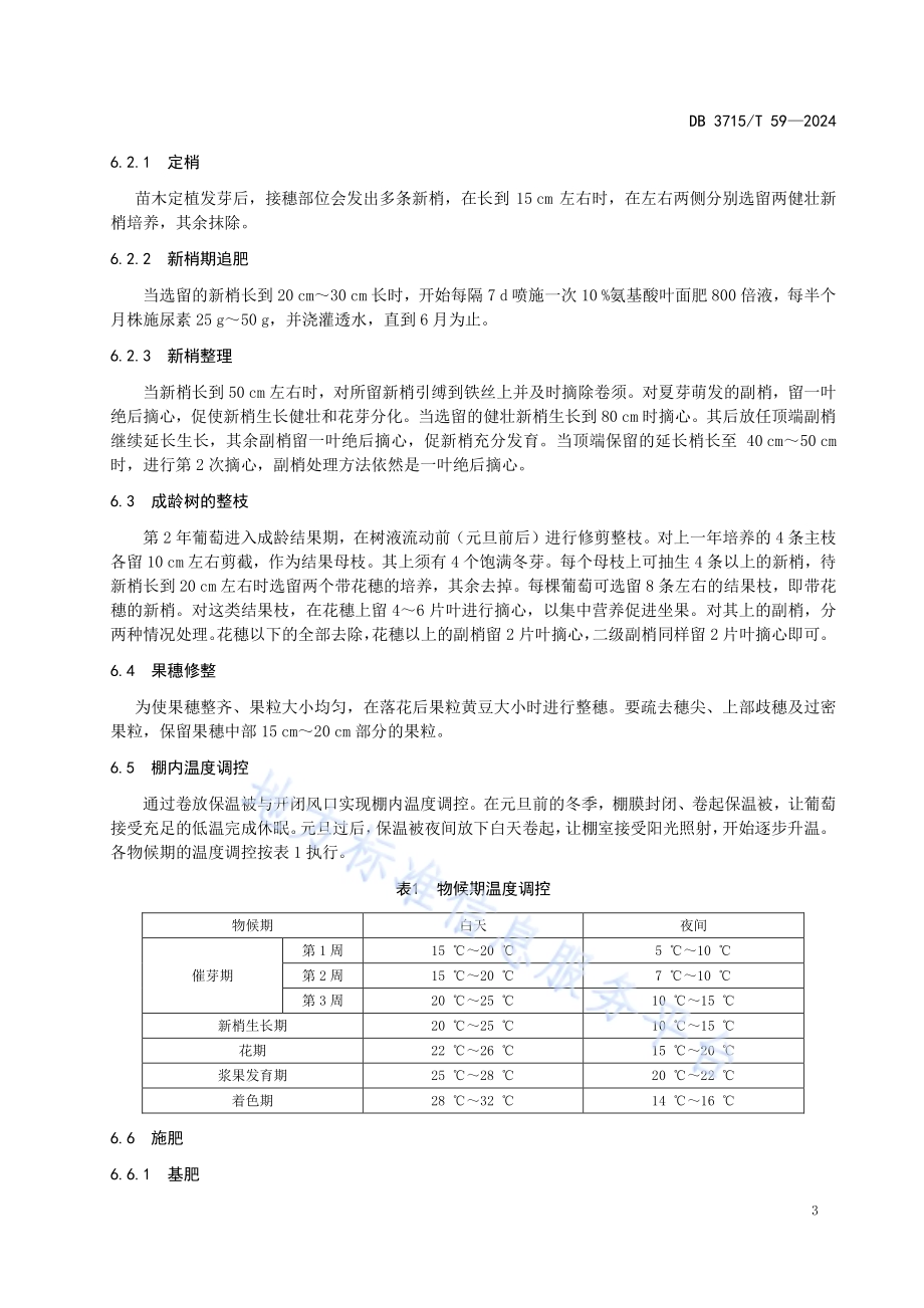 春暖棚阳光玫瑰葡萄种植技术规范DB3715／T 59-2024.pdf_第5页