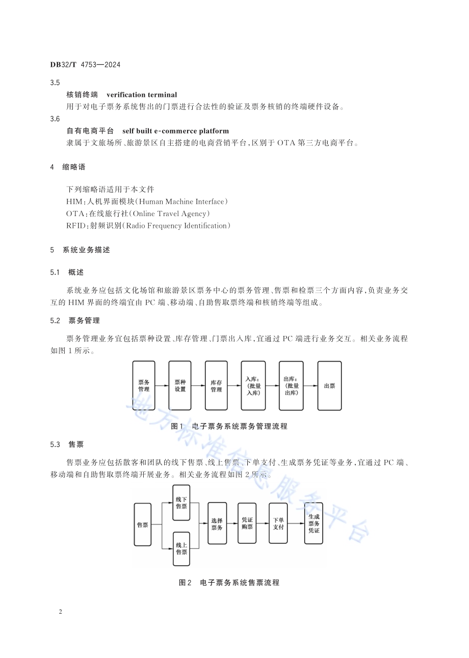 文化场馆和旅游景区电子票务系统技术规范DB32／T 4753-2024.pdf_第5页
