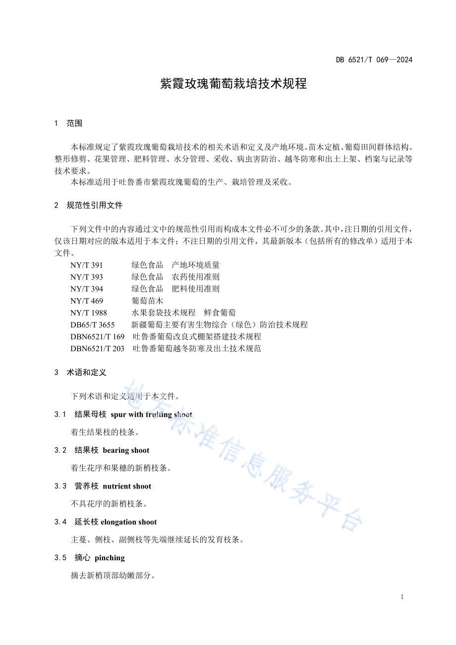 紫霞玫瑰葡萄栽培技术规程DB6521／T 069-2024.pdf_第3页