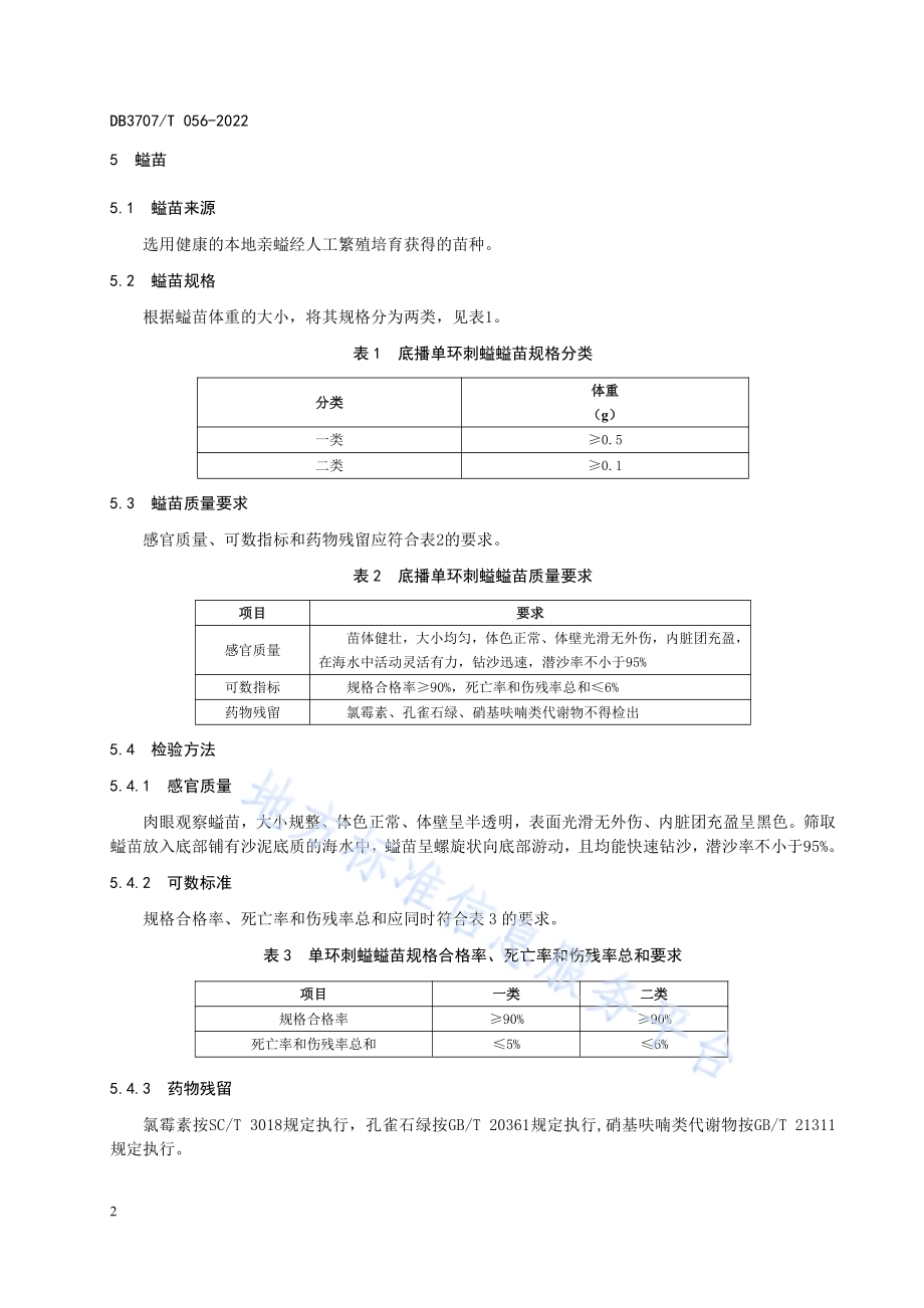 单环刺螠底播增殖放流技术规范DB3707／T 056-2022.pdf_第5页