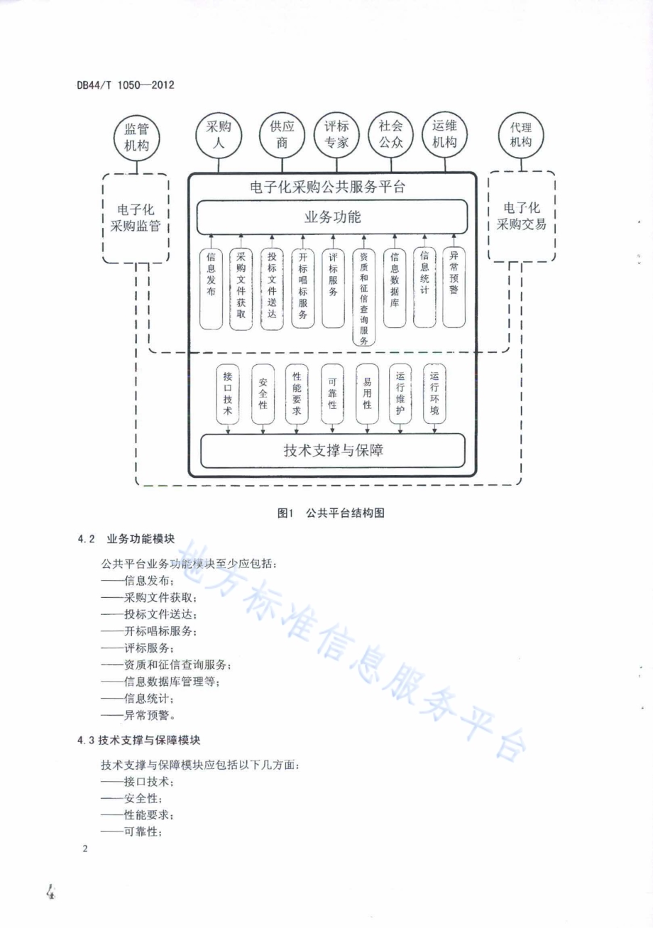 电子化采购公共服务平台基本要求DB44／T 1050-2012.pdf_第4页