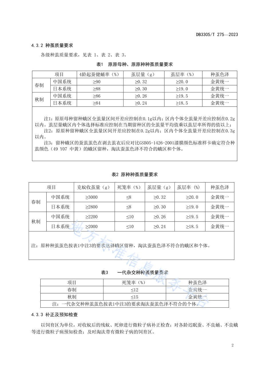 天然金黄茧蚕种繁育技术规程DB3305／T 275-2023.pdf_第4页
