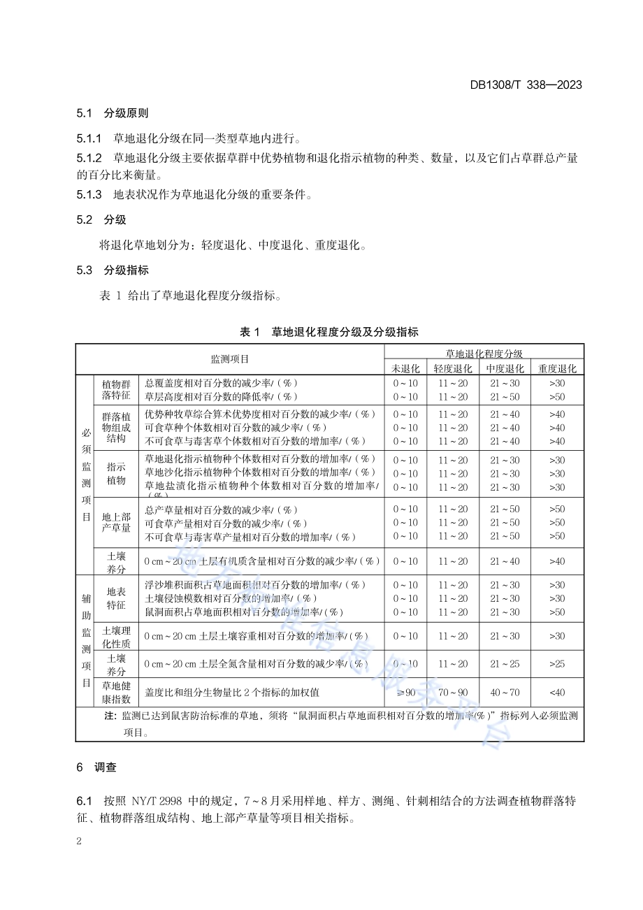 天然草地退化分级与评定DB1308／T 338-2023.pdf_第4页