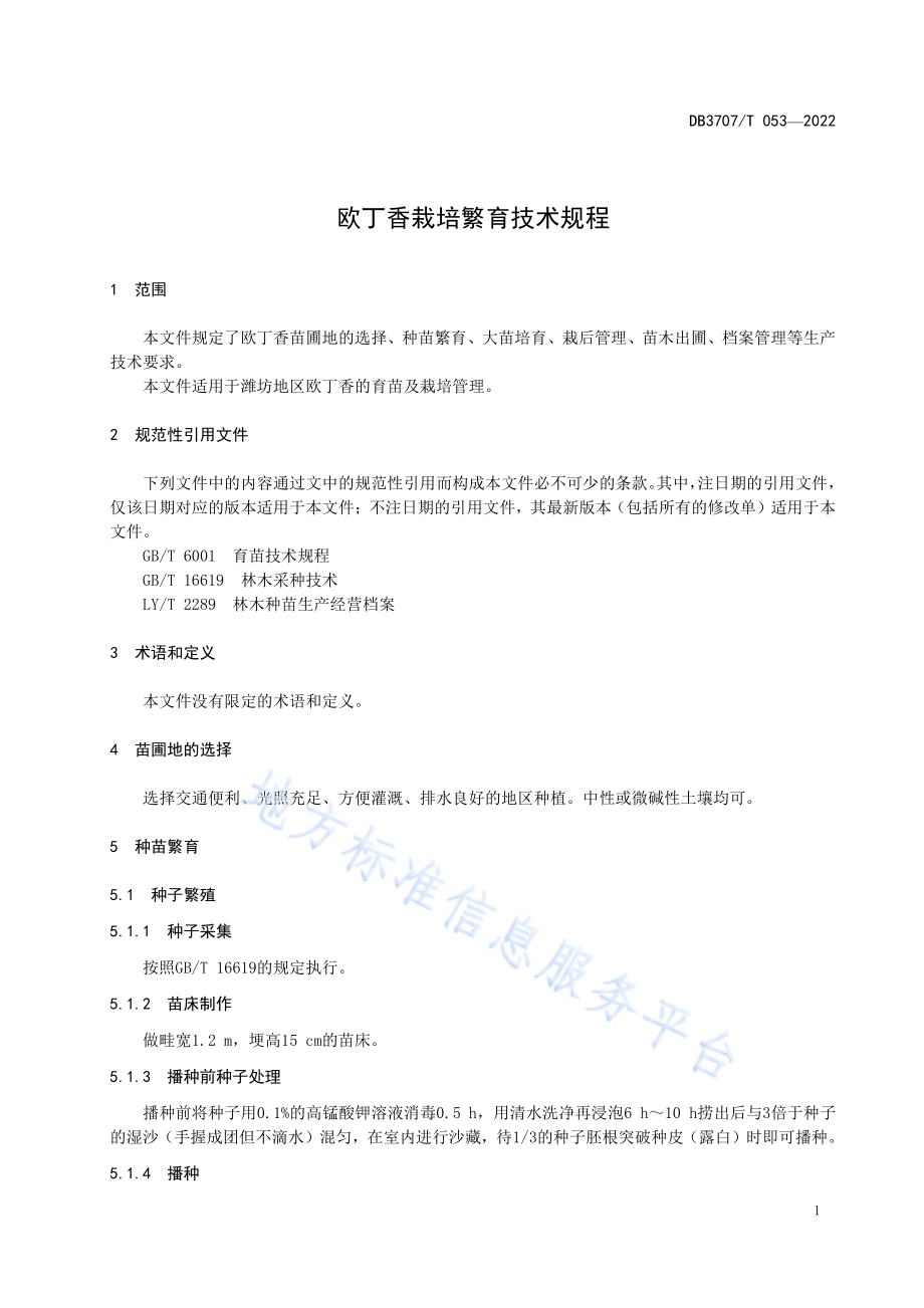 欧丁香栽培繁育技术规程DB3707／T 053-2022.pdf_第5页