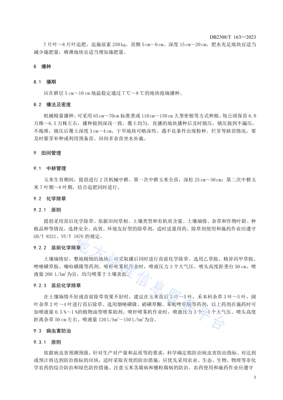 玉米单交种合玉117生产技术规程DB2308／T 163-2023.pdf_第5页