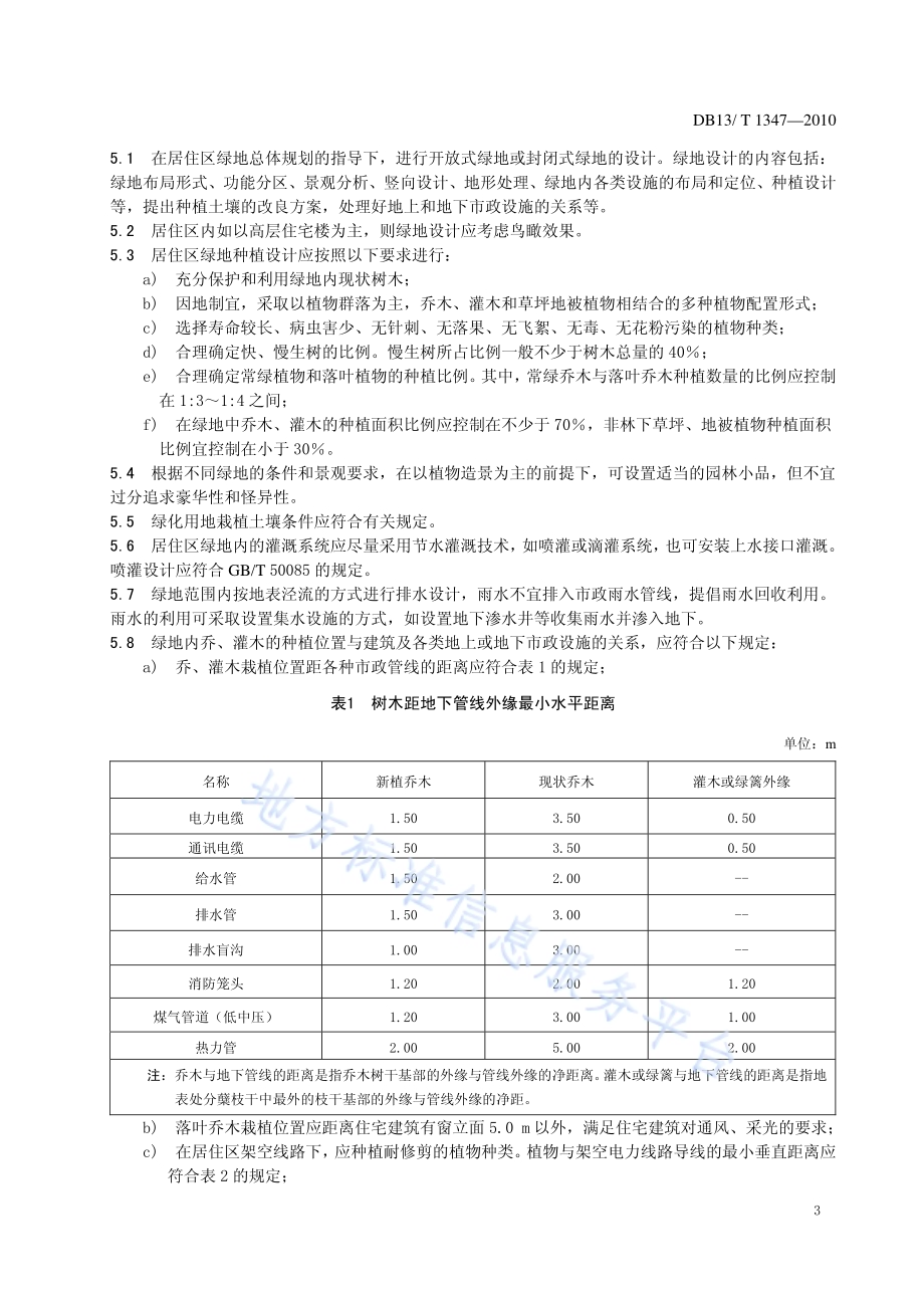 城镇居住区绿地规划设计规范DB13／T 1347-2010.pdf_第5页