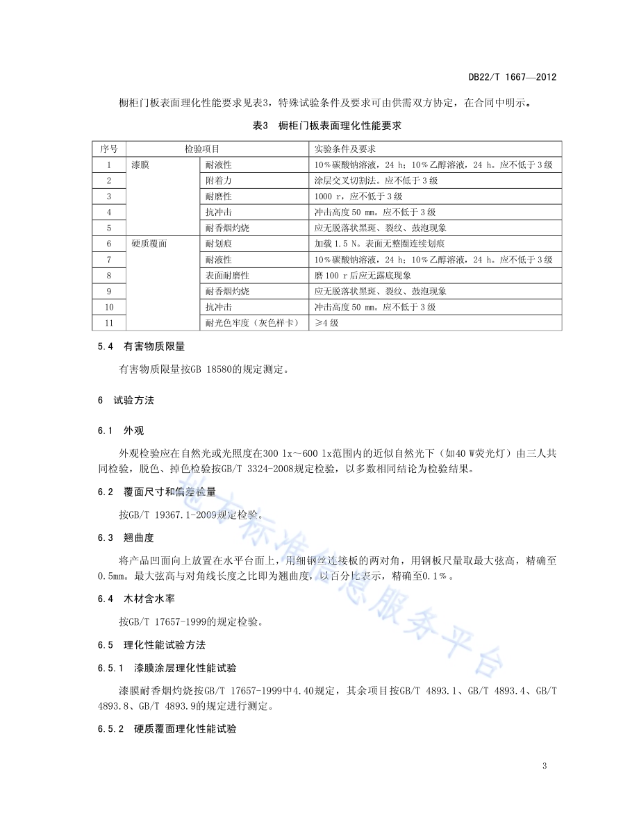 橱柜门板DB22／T 1667-2012.pdf_第5页