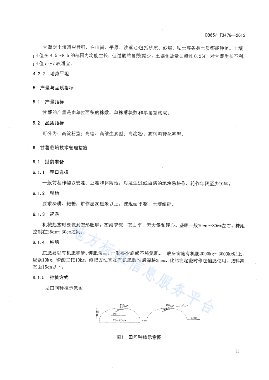 甘薯栽培技术规程DB65／T 3476-2013.pdf_第4页